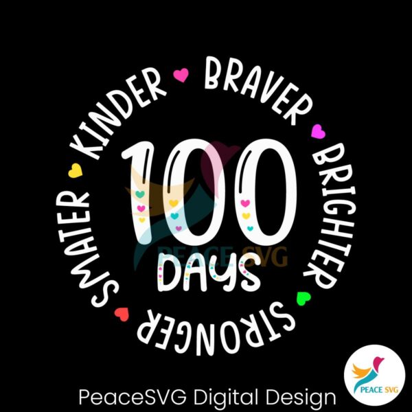 100-days-teacher-smarter-kinder-braver-svg