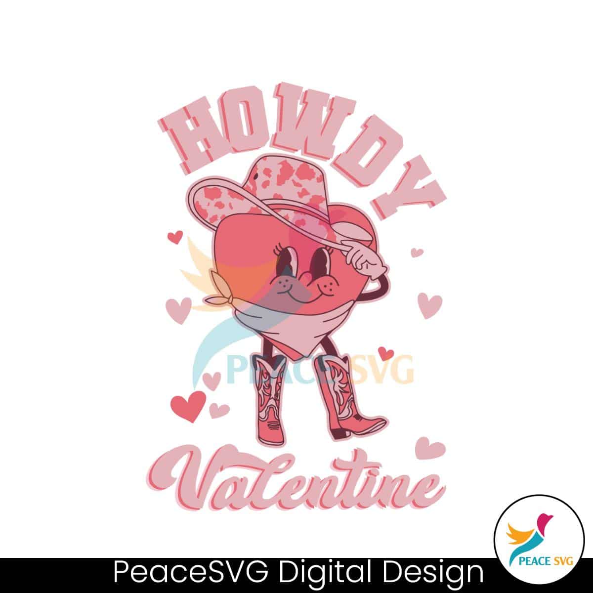 Cowboy Heart Howdy Valentine SVG
