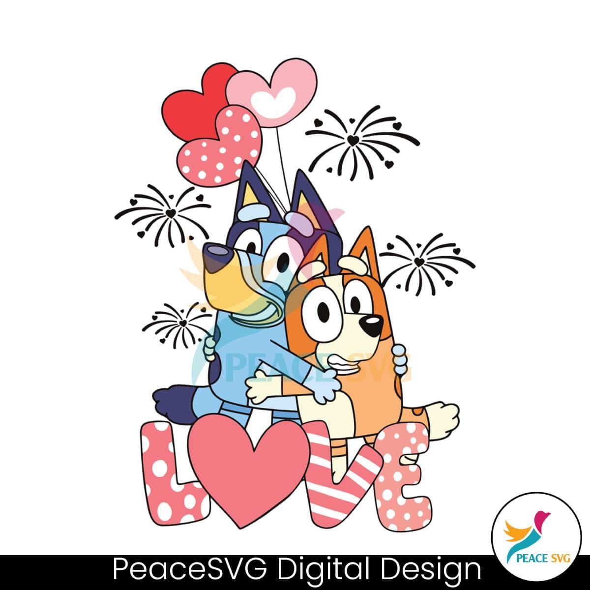 bluey-dog-and-bingo-couple-valentine-svg
