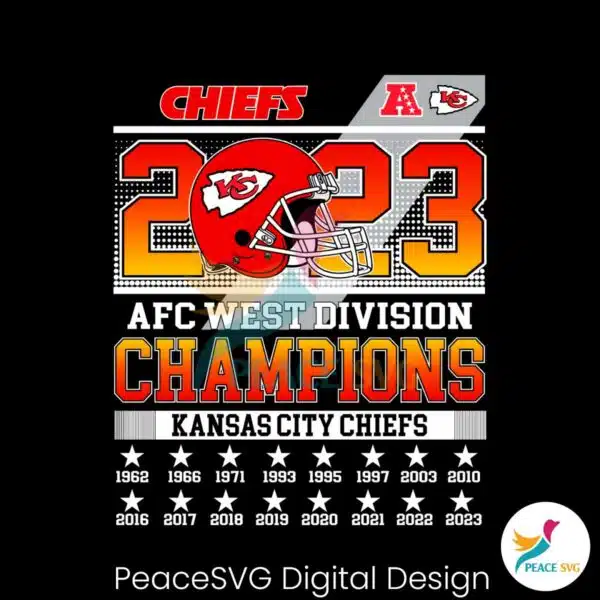 2023-afc-west-division-champions-kansas-city-chiefs-svg