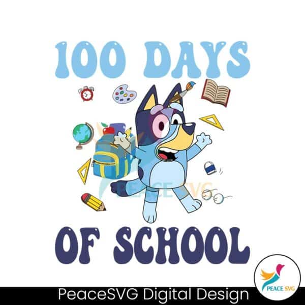 funny-bluey-100-days-of-school-svg