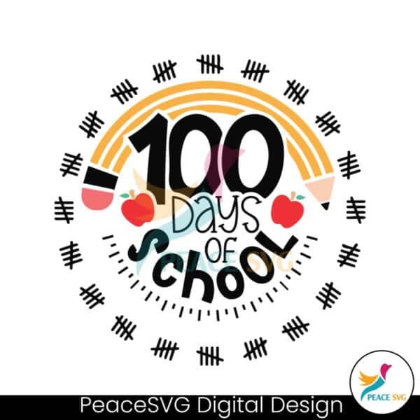 retro-pencil-100-days-of-school-svg