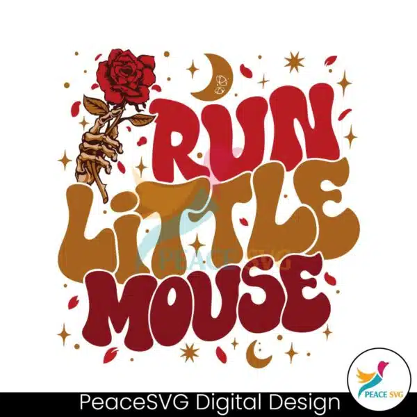 run-little-mouse-rose-skeleton-svg
