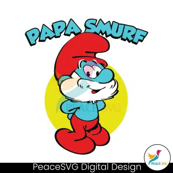 funny-papa-smurf-cartoon-character-svg