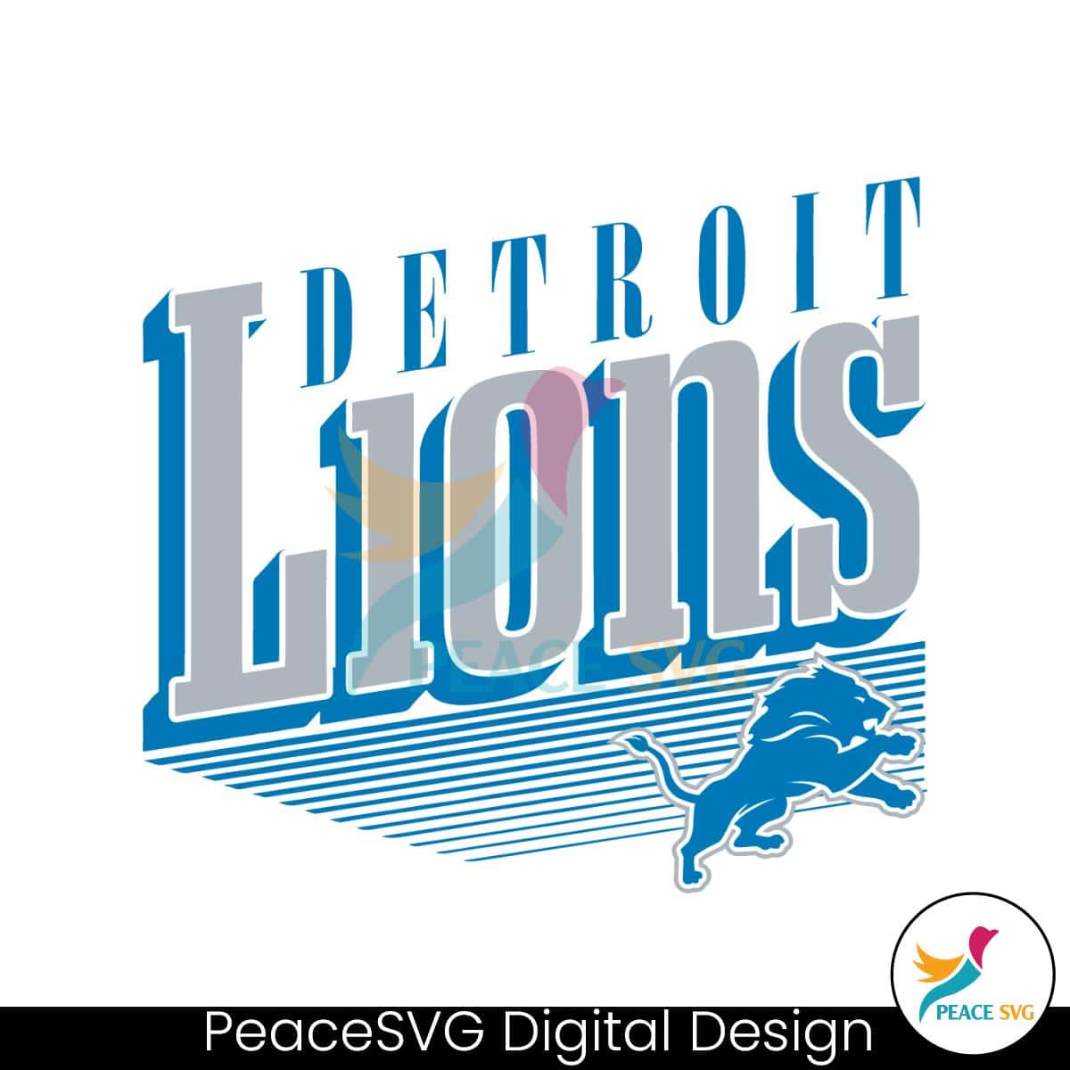 Retro Detroit Lions Svg Cricut Digital Download » PeaceSVG
