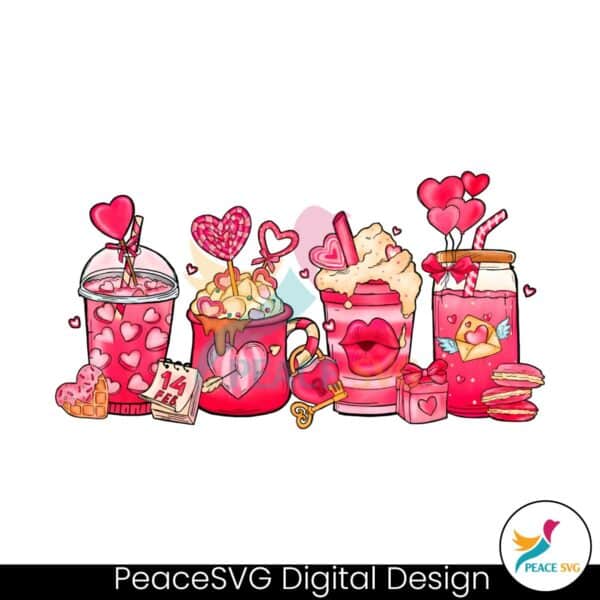 retro-pink-valentine-coffee-png