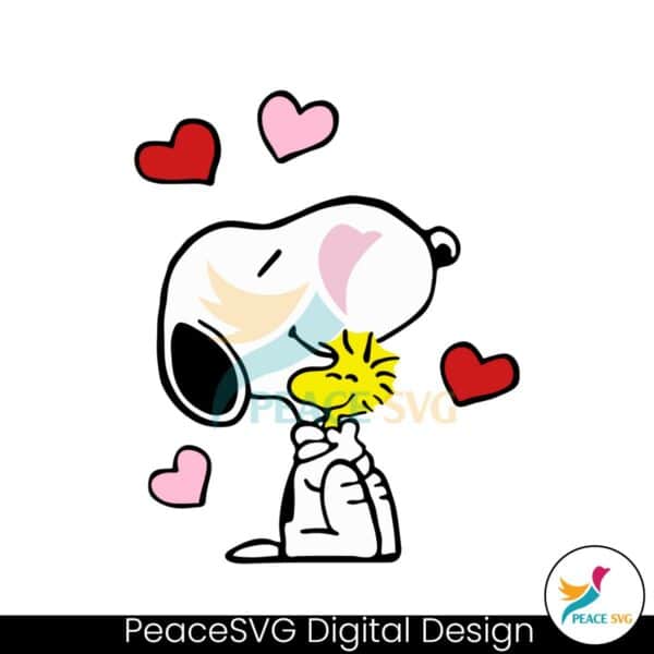 hugging-snoopy-woodstock-valentine-svg