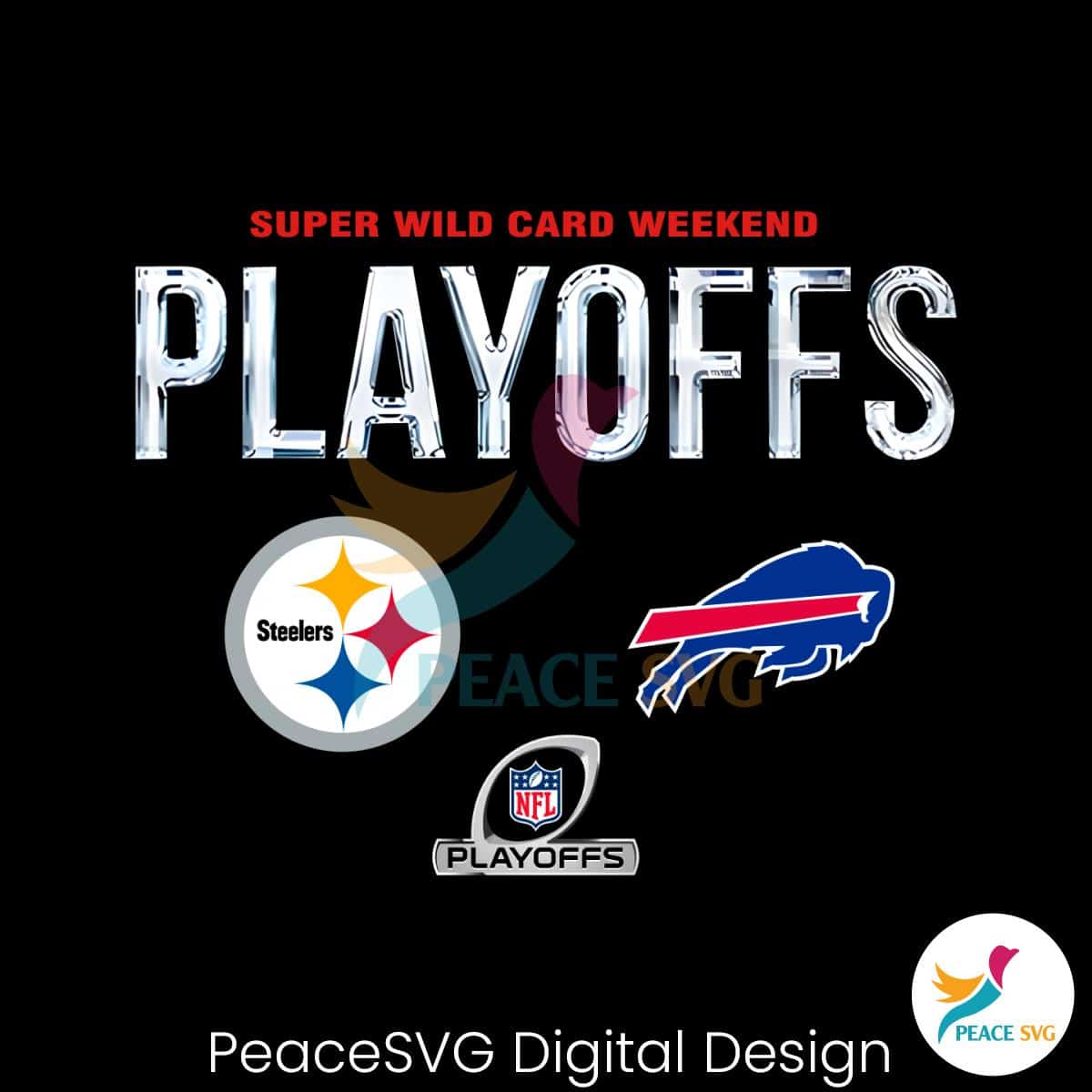 Steelers Vs Bills 2023 Super Wild Card Playoffs Png Peacesvg 