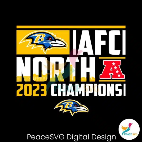 afc-north-2023-champions-baltimore-ravens-svg