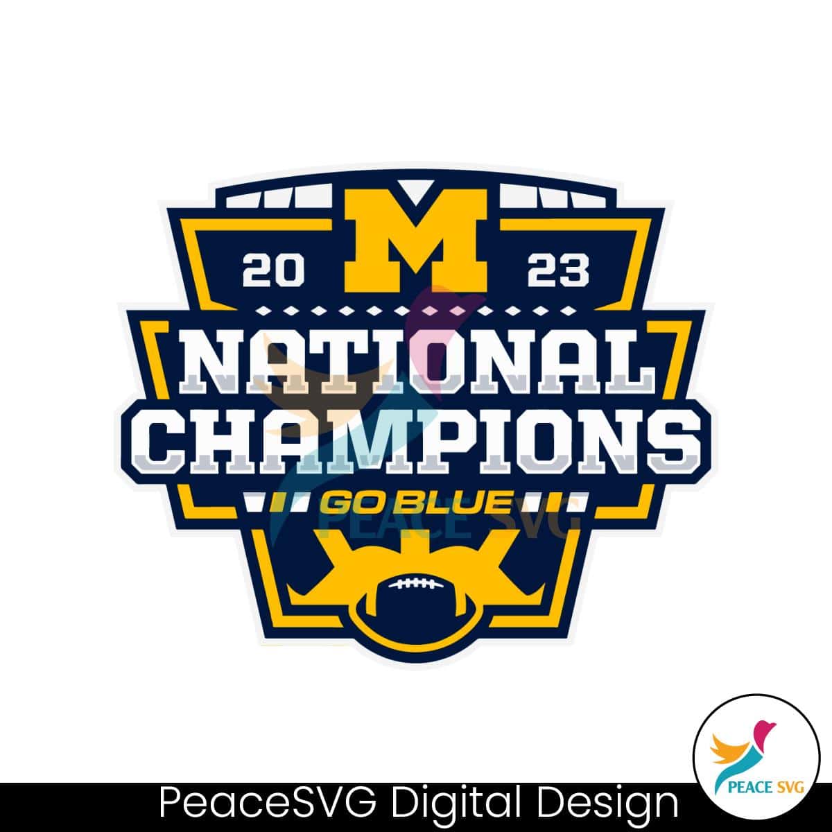 Michigan Wolverines 2023 National Champions Go Blue SVG » PeaceSVG