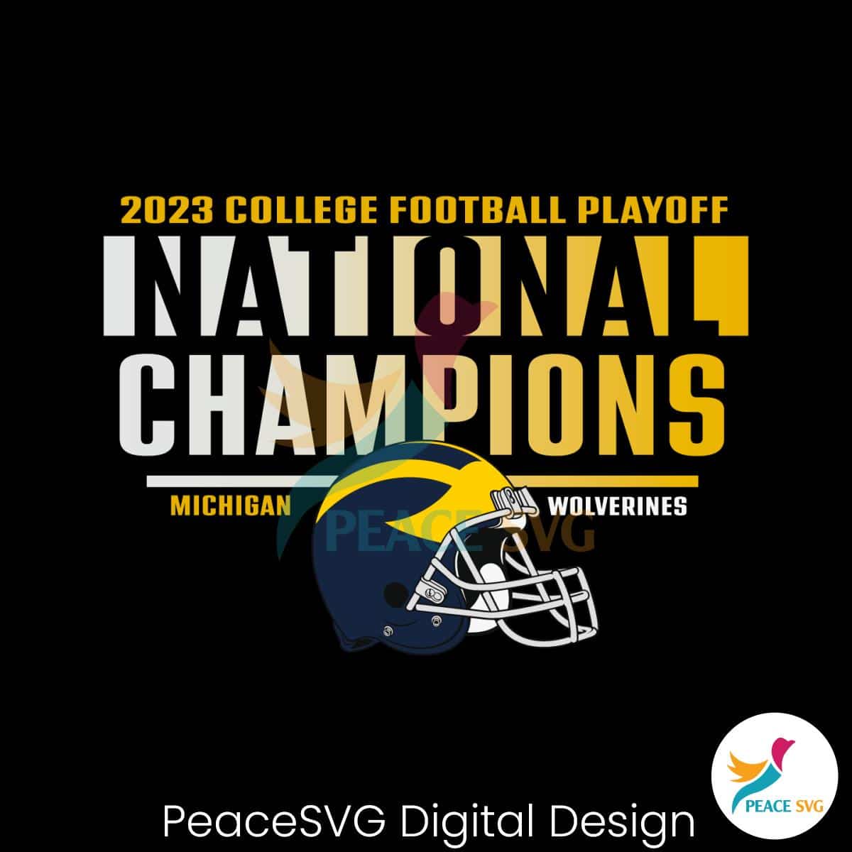 College Football Playoff 2023 Champions Svg Instant Download Peacesvg