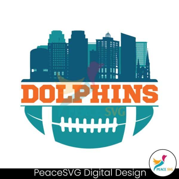 nfl-dolphins-football-skyline-svg