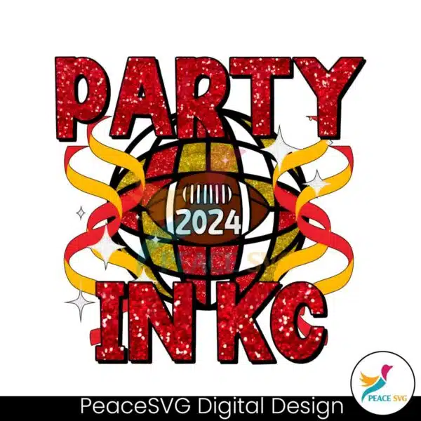 party-in-kc-football-2024-disco-ball-png