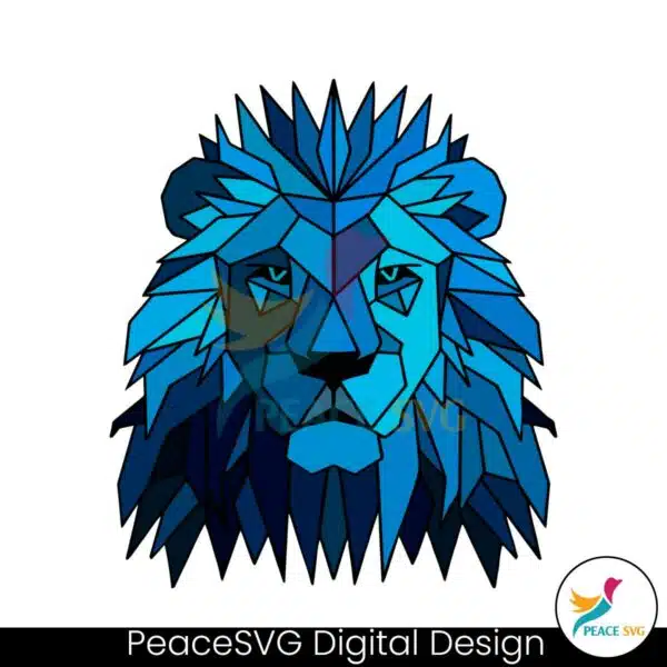 lion-blue-mascot-detroit-lions-svg