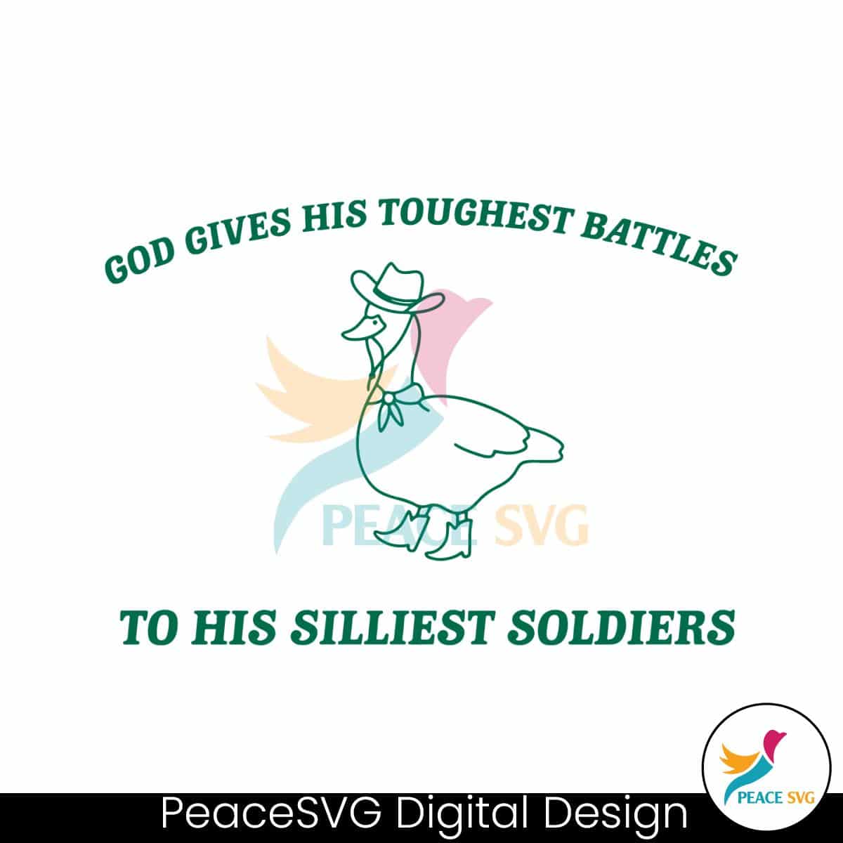 God Give His Toughest Battles SVG » PeaceSVG