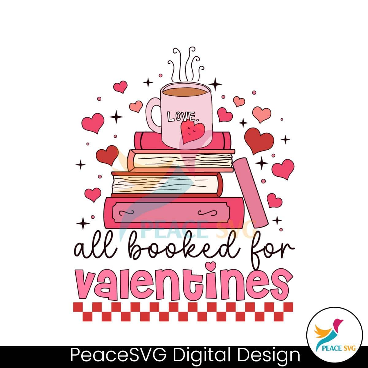 All Booked For Valentines Bookworm SVG