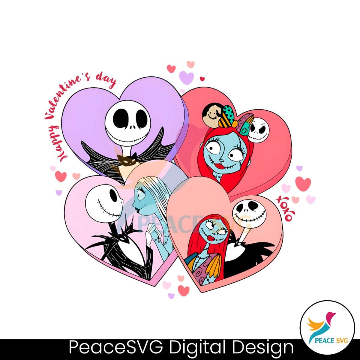 Jack And Sally Happy Valentines Day PNG