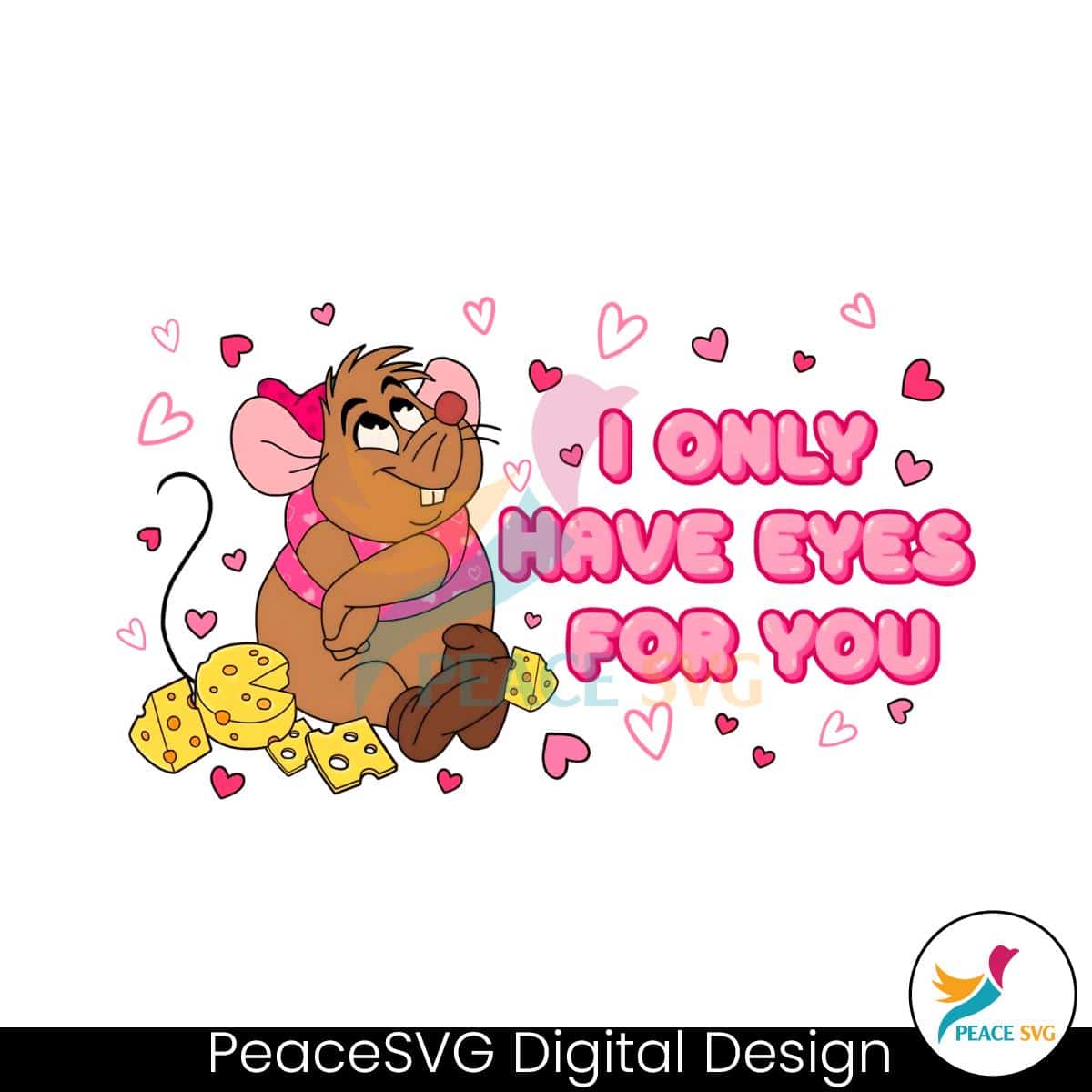 I Only Have Eyes For You Mouse Valentine PNG