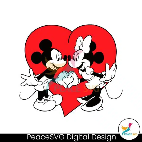 valentine-mickey-and-minnie-red-heart-svg