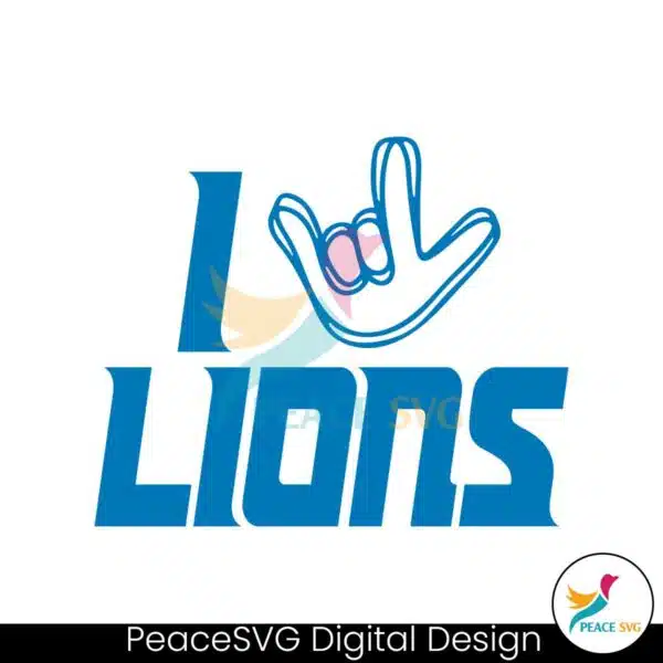 love-sign-lions-football-team-svg