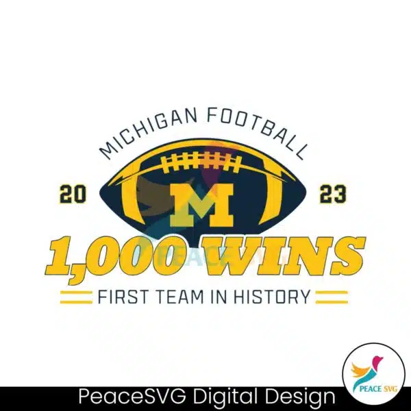 michigan-football-1000-wins-first-team-in-history-svg