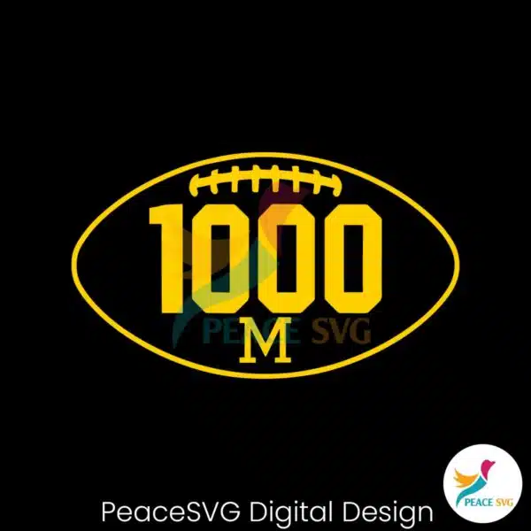 michigan-football-1000-wins-logo-svg