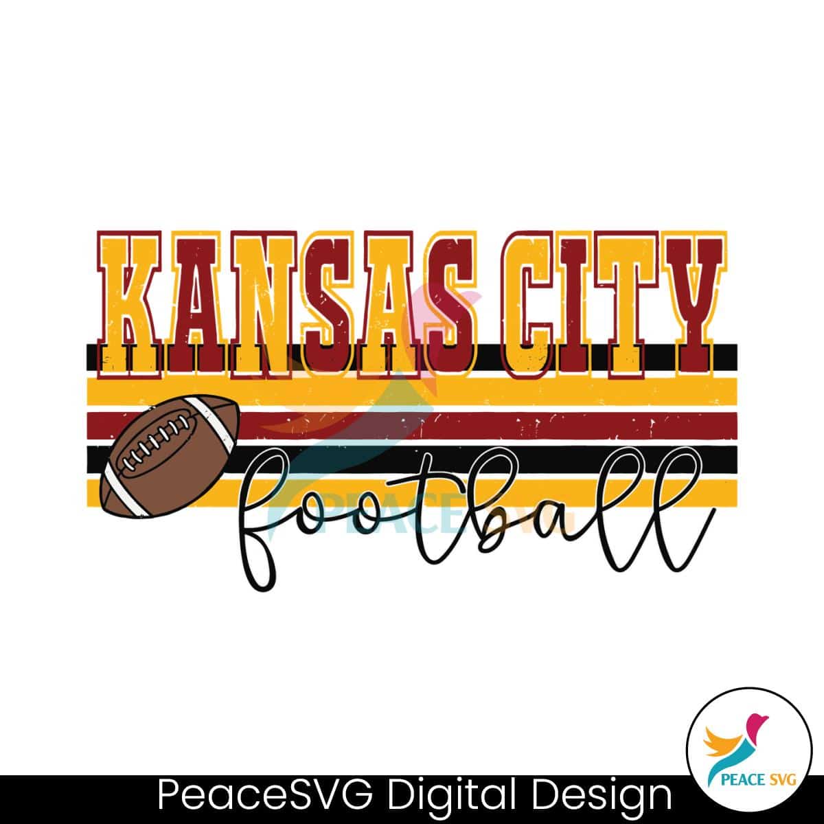 Retro Kansas City Football Team SVG