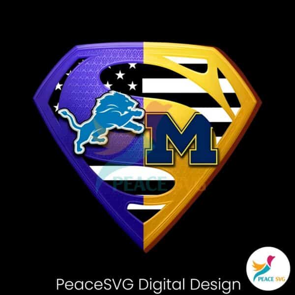 detroit-lions-and-michigan-wolverines-superman-logo-png