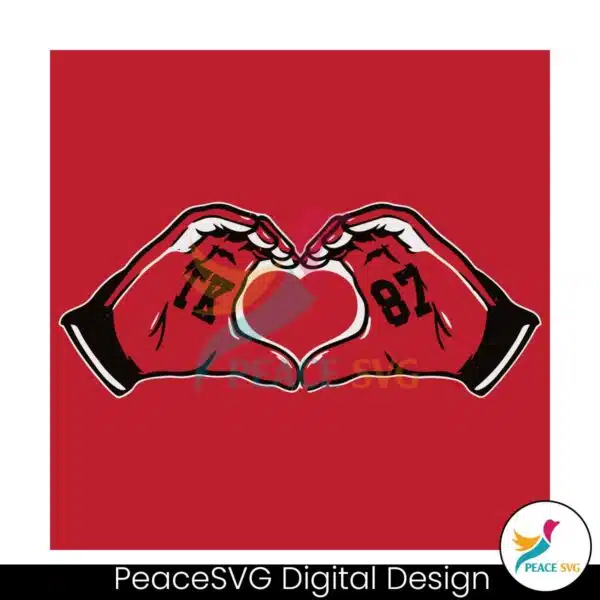 travis-kelce-87-heart-hands-svg