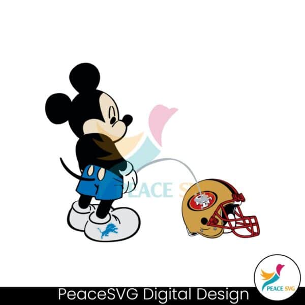 funny-mickey-lions-piss-on-san-francisco-49ers-svg