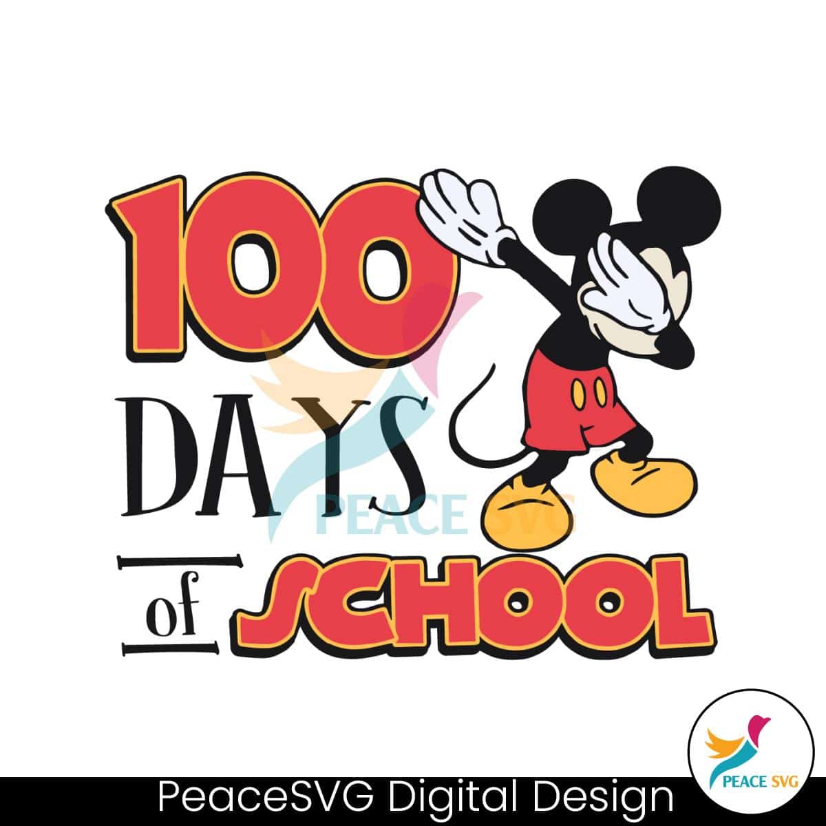 Mickey 100 Days Of School SVG » PeaceSVG