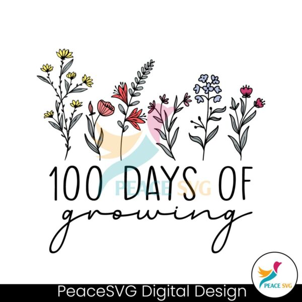 floral-100-days-of-growing-svg