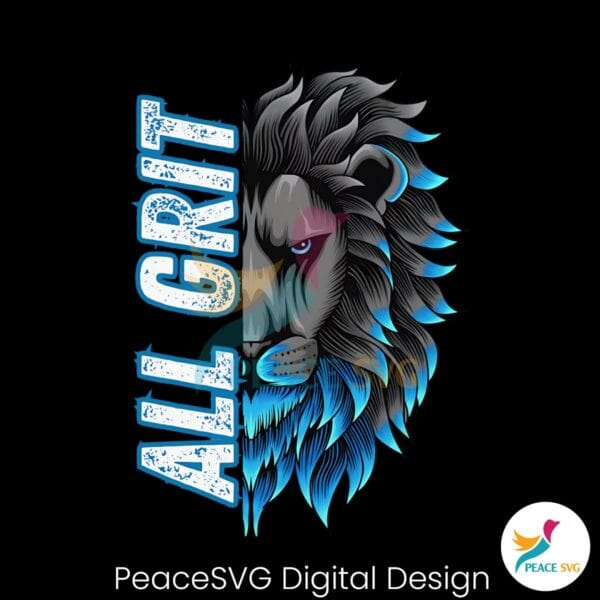 all-grit-lions-mascot-logo-svg
