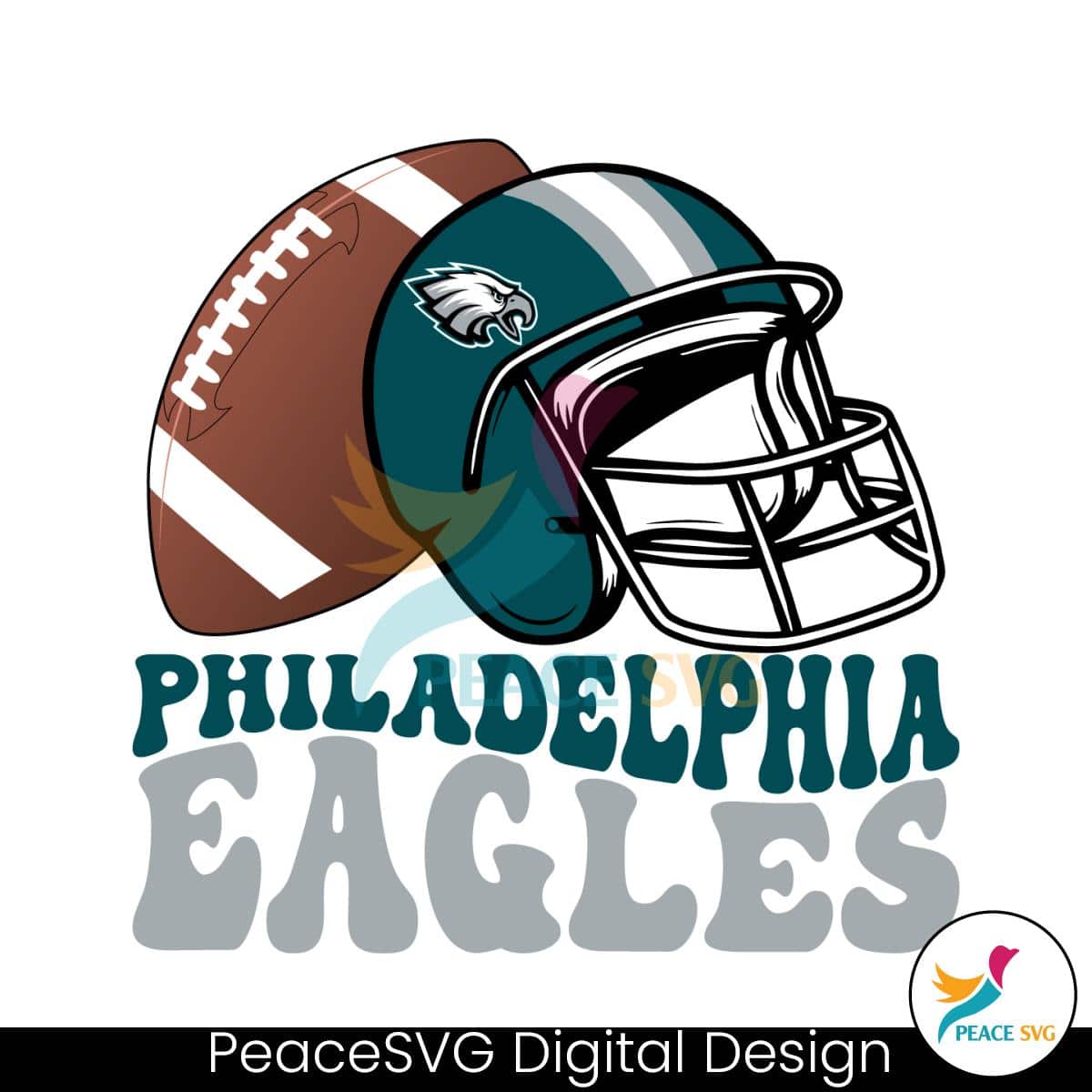 Philadelphia Eagles Helmet Football SVG Download » PeaceSVG