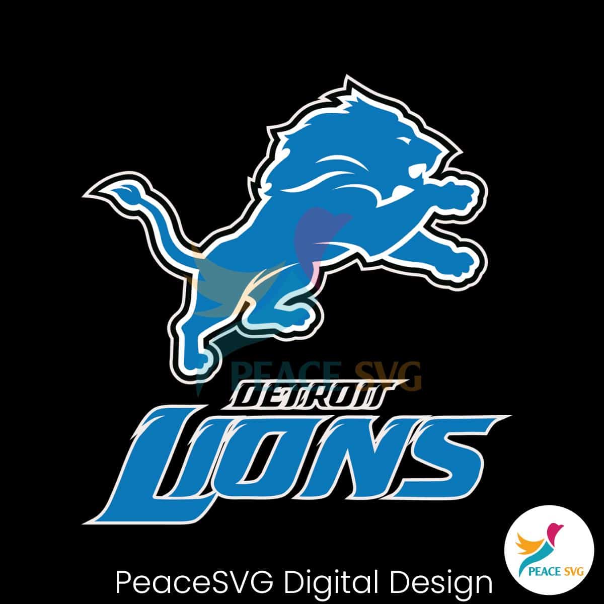 Retro Detroit Lions Logo Nfl Svg » Peacesvg