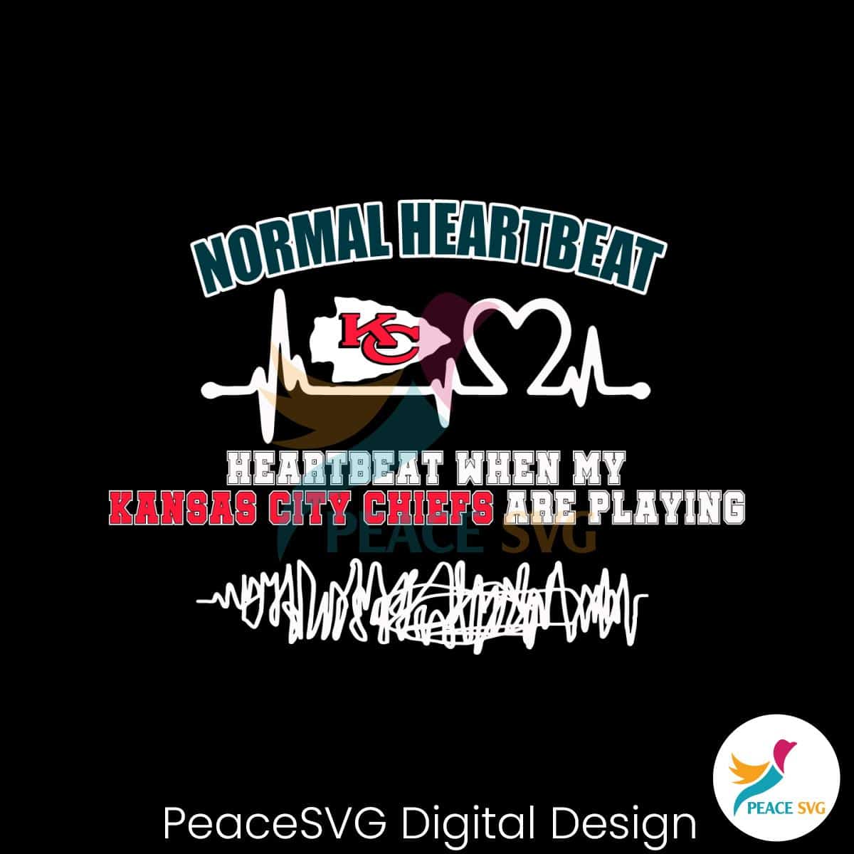 Heartbeat When My Kansas City Chiefs Are Playing SVG » PeaceSVG