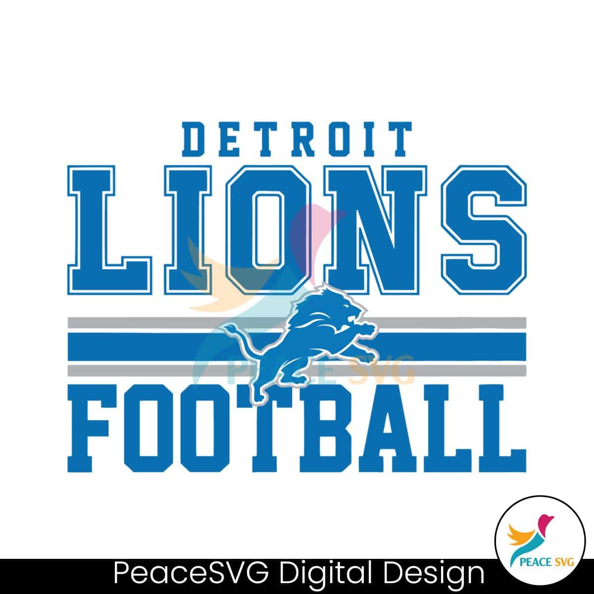 Retro Detroit Lions Football Mascot Logo SVG Clipart » PeaceSVG