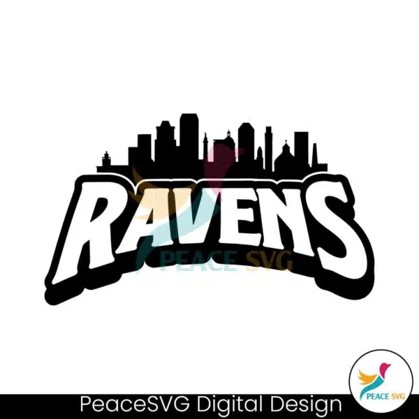 nfl-ravens-football-skyline-svg