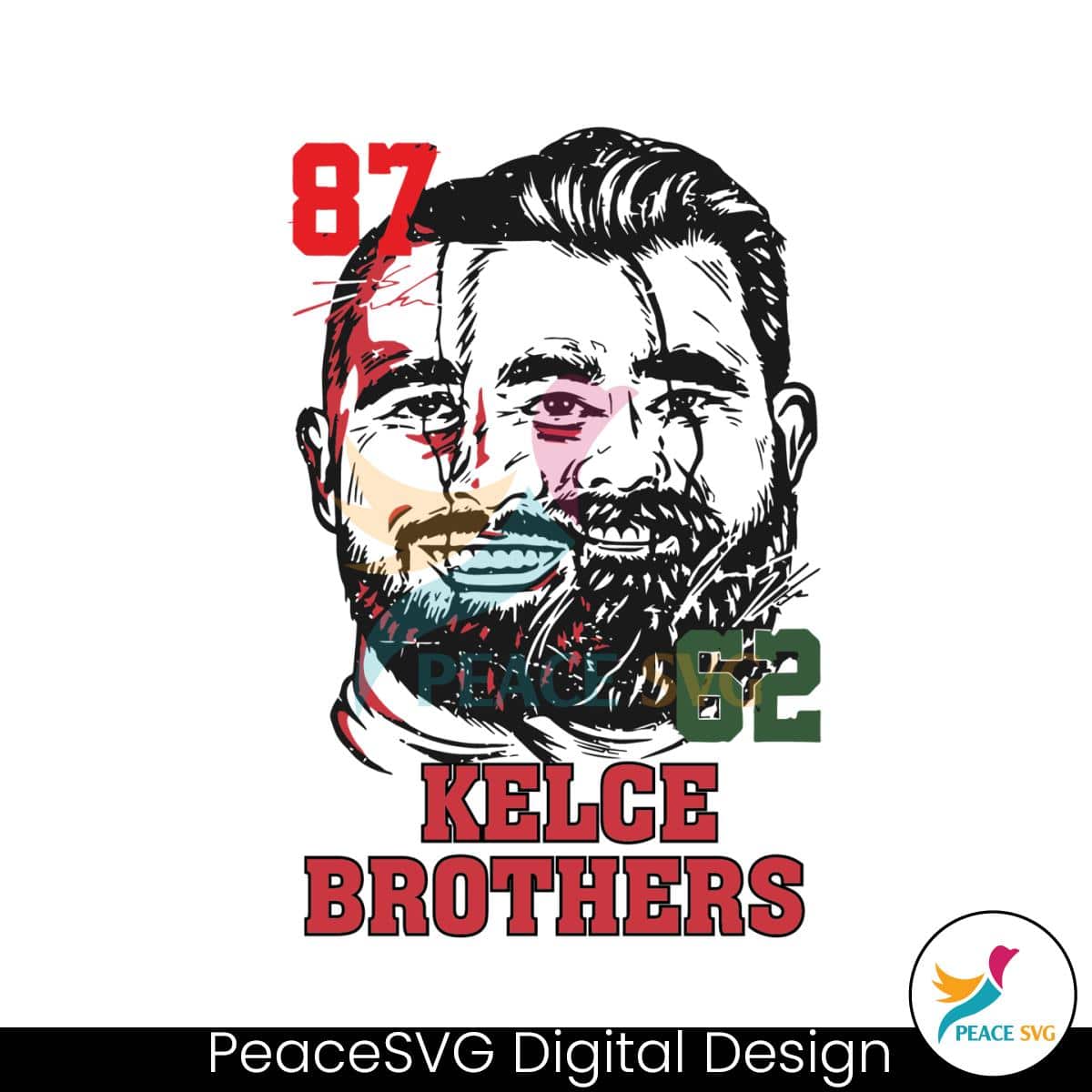 jason-kelce-and-travis-kelce-nfl-players-svg