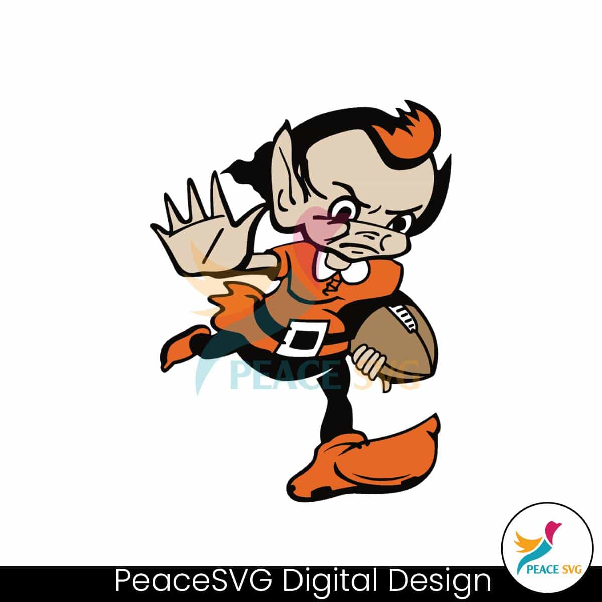Brownie the Elf Cleveland Browns Mascot SVG » PeaceSVG