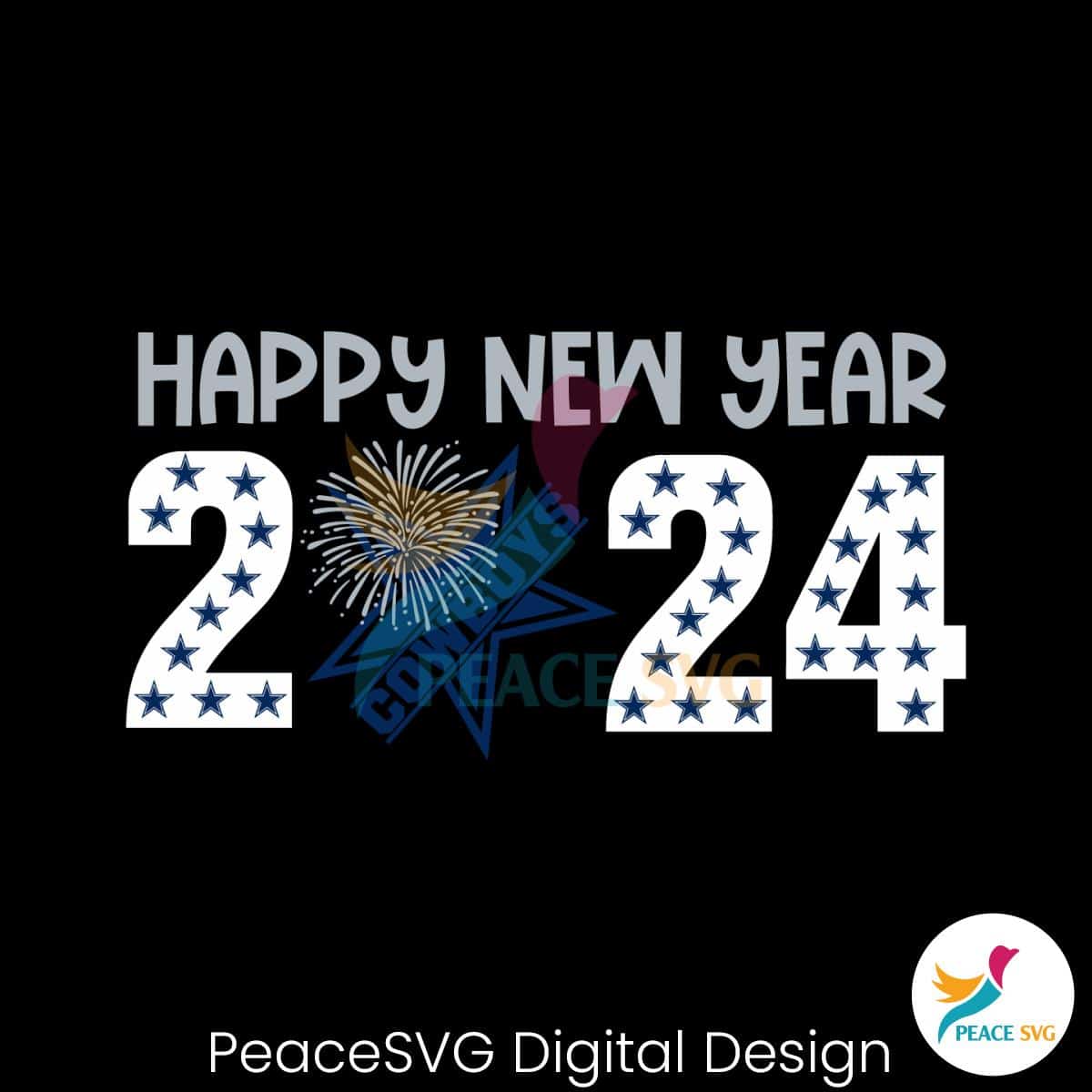Happy New Year 2024 Dallas Cowboys Svg Download » PeaceSVG