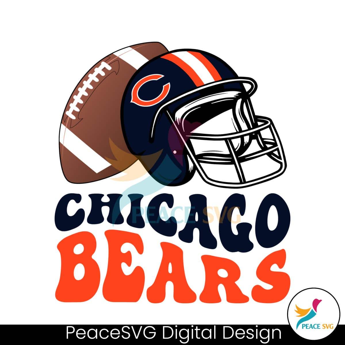 Chicago Bears Football Helmet Svg Digital Download » PeaceSVG