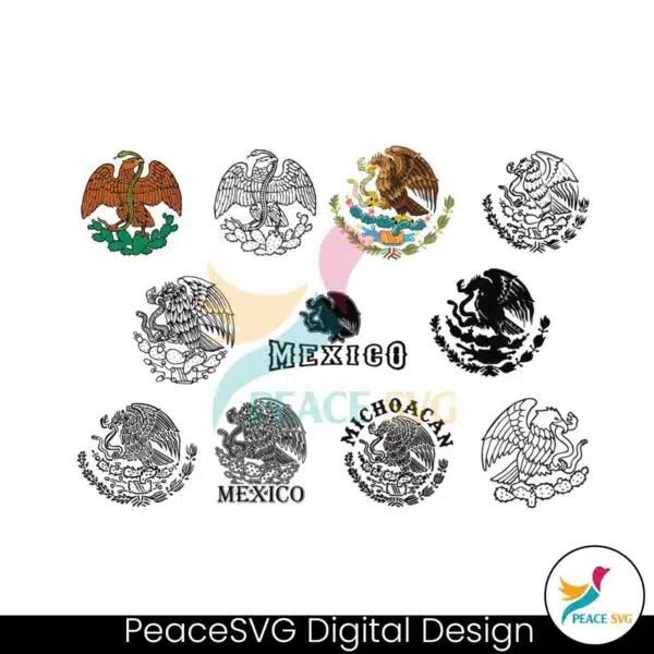 mexico-eagle-coat-of-arms-logo-svg-bundle