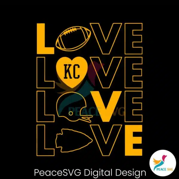 love-kansas-city-football-helmet-svg