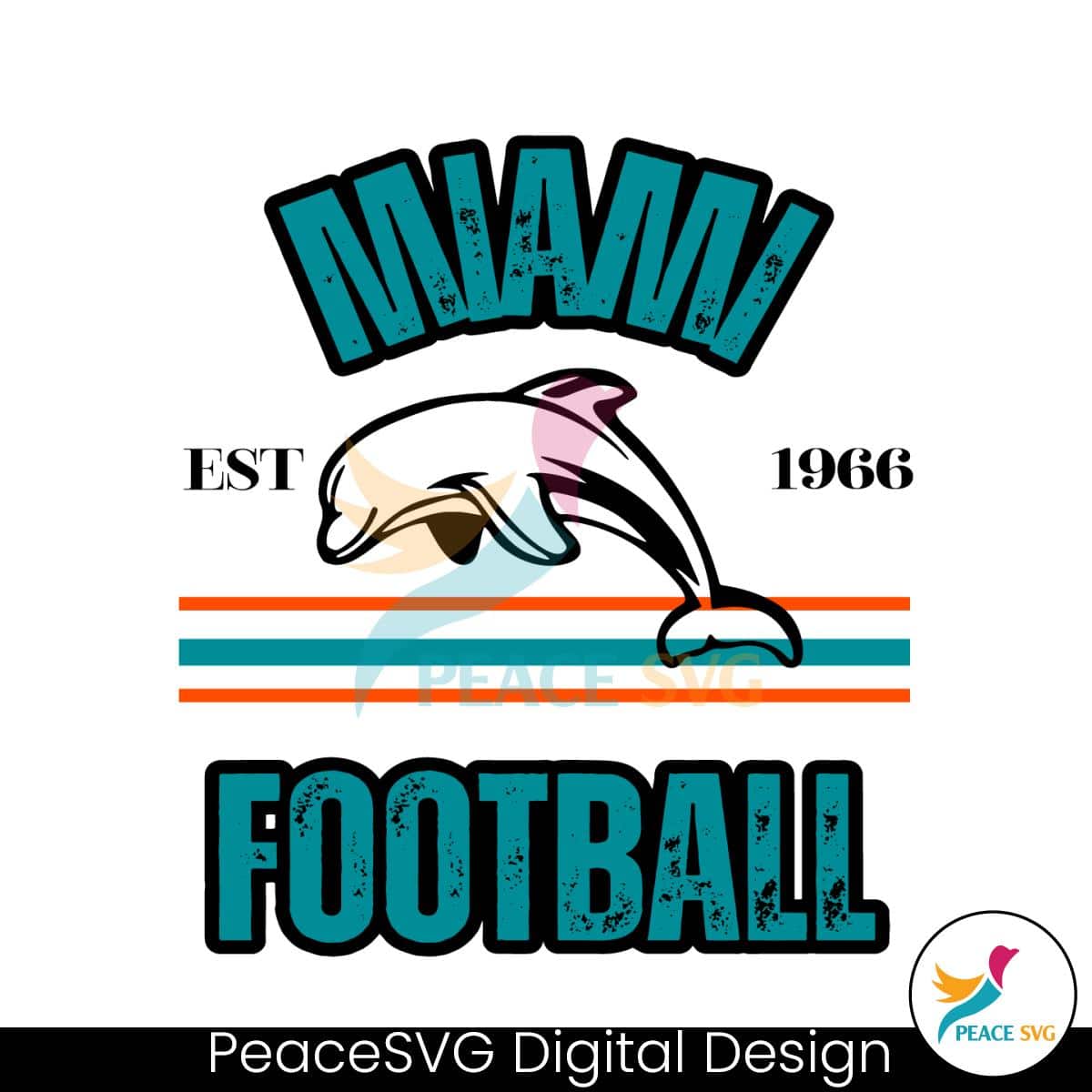 Vinatge Miami Football Est 1966 SVG Instant Download » PeaceSVG