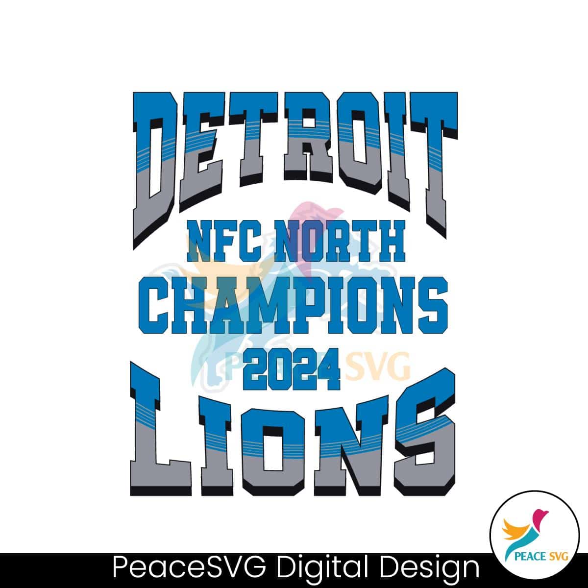 Detroit NFC North Champions 2024 SVG » PeaceSVG