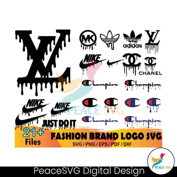 21-fashion-brand-dripping-logo-svg-bundle