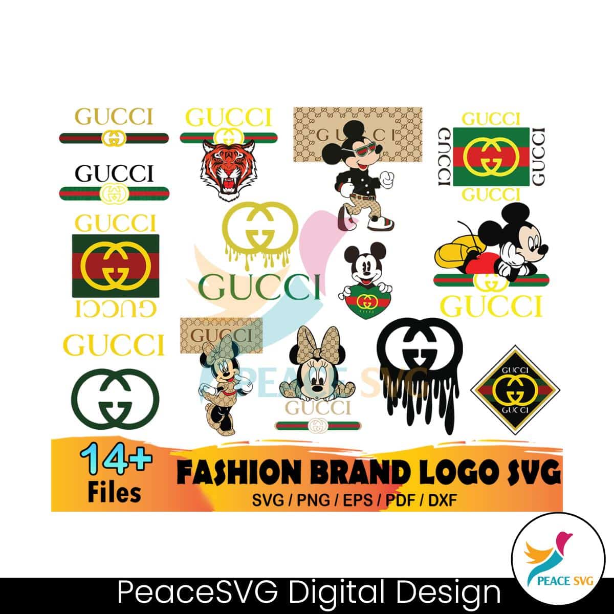 14+ Gucci Brand Logo Bundle SVG Clipart » PeaceSVG