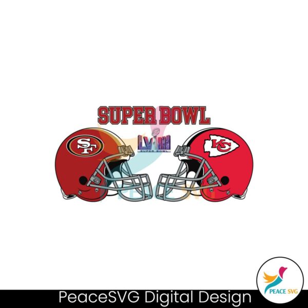 chiefs-vs-49ers-helmet-super-bowl-lviii-svg