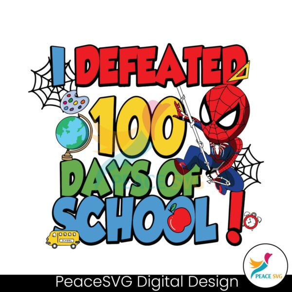 spiderman-i-defeated-100-days-of-school-svg